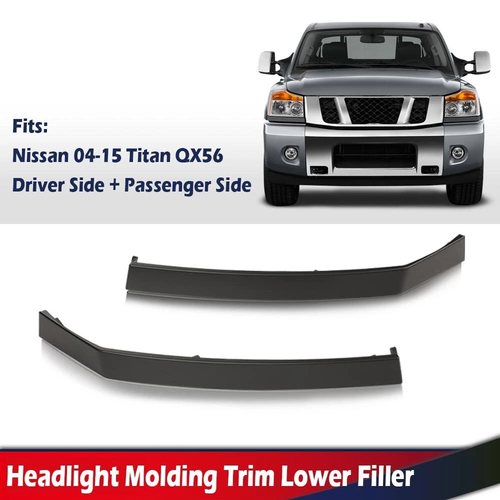Front Headlight Molding Trim Fillers for 2004-2015 for Nissan Titan Armada