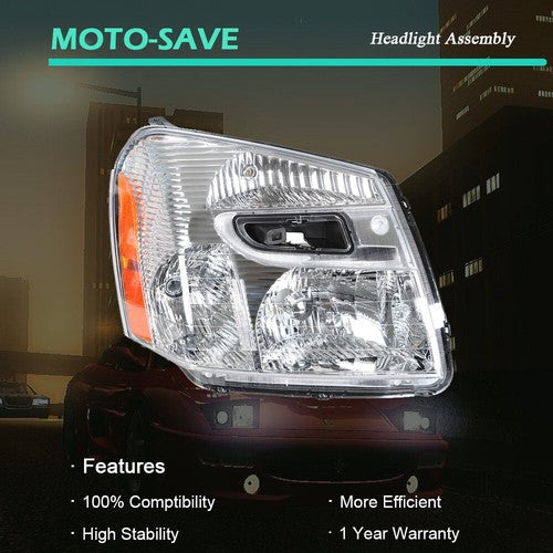 Headlight Fit For Chevy Equinox 2005-2009 Headlamps Passenger Side Clear Housing
