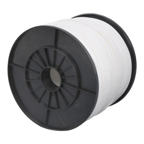 1/8 Inch Hollow Braid Polypro Rope 1000FT 350 Pounds Tensile Strength White