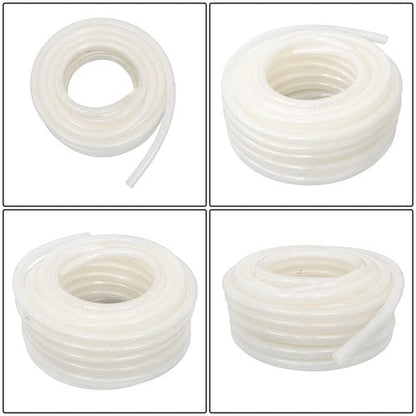 High Pressure Water Hose 50FT Braided Clear PVC Vinyl Tubing 1/2" ID 3/4" OD