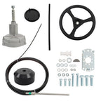 New 15 FT Boat Rotary Steering System Outboard Kit Marine W/ 12.4" Wheel SS13715