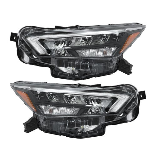 Clear Lens New For Nissan Versa S SR SV 2020-2021 Pair Headlight Replacement LED