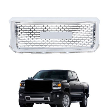 Compatible For GMC Sierra 1500 2014-2015 Chrome Front Bumper Center Mesh Grille