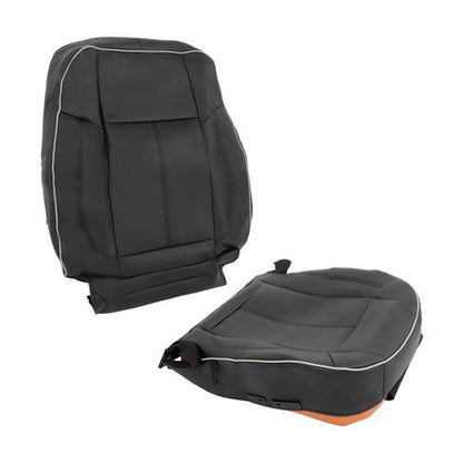 NEW For Hummer H3 2006-10 Driver Seat Cover Cushion+Backrest Black Leather