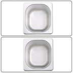 6 Pcs 6Inch Deep Thickened 1/6 Size Steam Table Pans Without Lid Stainless Steel