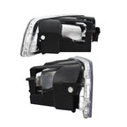 Pair Clear Bumper Driving Fog Light Kit For Honda Accord 4DR Sedan 2003-2007