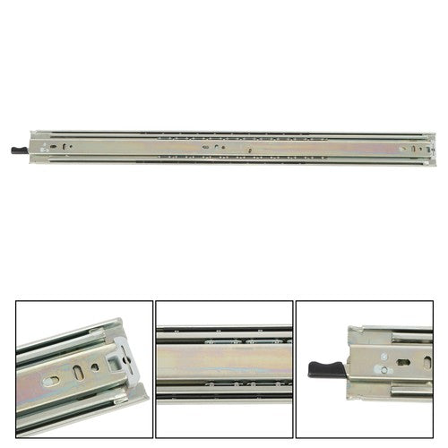 1 Pair of 24In Locking Drawer Slides Full Extension & Lock 150 lb Load Capacity