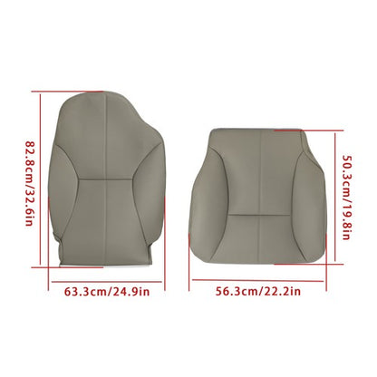 LH+RH Bottom & Top Leather Seat Cover For Dodge Ram 1500 2500 3500 1998-2002 NEW