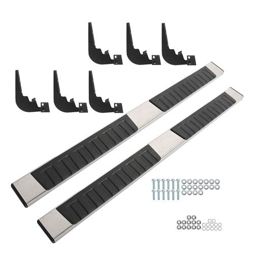 Suit For RAM 1500 Crew Cab 2009-2018 Running Boards Side Steps Left+Right Side