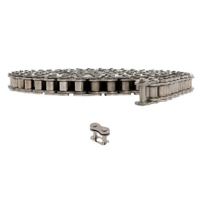 #60 Roller Chain 10 Feet with 2 Connecting Links, Carbon Steel Chain