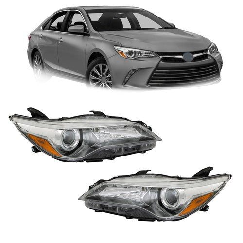 Pair Projector Headlights Headlamps Assembly For Toyota Camry 2015-2017 LH+RH