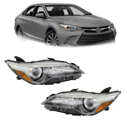 Pair Projector Headlights Headlamps Assembly For Toyota Camry 2015-2017 LH+RH