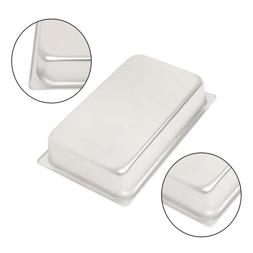 Restaurant Steam Table Pans 2 Pack Full Size 4 Inch Deep Thickened with Lid
