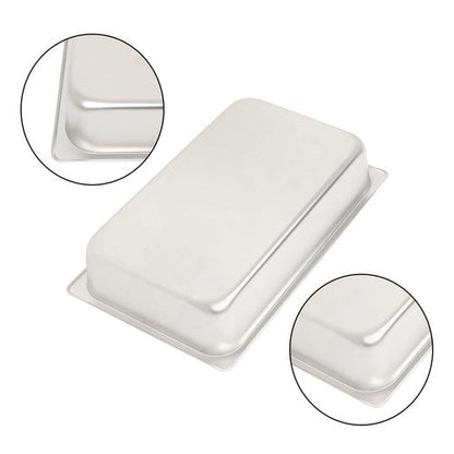 Restaurant Steam Table Pans 2 Pack Full Size 4 Inch Deep Thickened with Lid