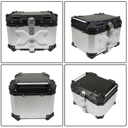 Motorcycle Aluminum Trunk Rear Top Case Luggage Tour Tail Tool Box Lock 45L NEW