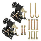 2 × Ladder Rack Ratchet Straps w/ J-Hook 1.5"×7.5' Black Retractable Ratchet Tie