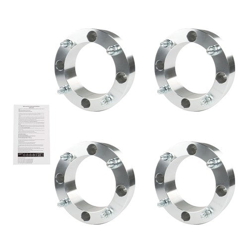 4X Wheel Spacers 4x156 2" 131mm M12x1.5 Silver For Polaris Ranger RZR 2013+
