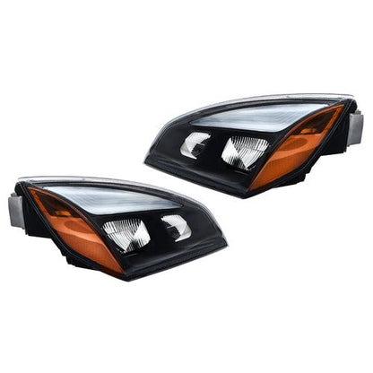 For Freightliner Cascadia Full LED Black Housing Headlights Headlamps 2018-2023