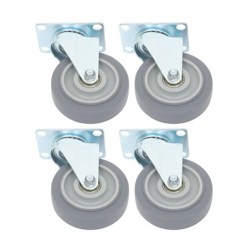 4 Pack Grey With Diagonal Bar 1200 Lbs 4 Inch Swivel Caster Wheels Heavy Duty