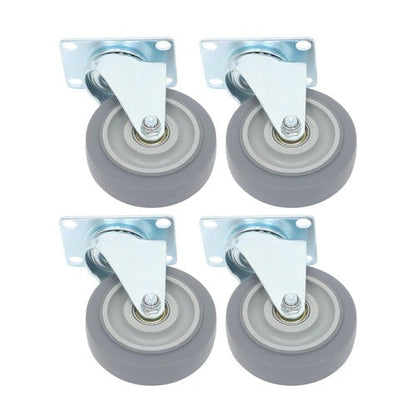 4 Pack Grey With Diagonal Bar 1200 Lbs 4 Inch Swivel Caster Wheels Heavy Duty