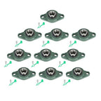 10PCS UCFL205-16 Pillow Block Flange Bearing 1" Bore 2 Bolt Solid Base