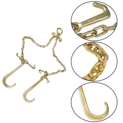 FIT For G70 5/16" V-Chain Bridle w/ 15" Large J Hooks,J-Hook w/ Grab Hooks 3' US