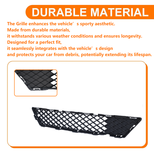 Front Lower Bumper Black Mesh Grille For 2015 16 Nissan Versa Note SR Hatchback