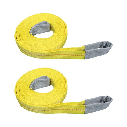 2 Pcs 20' x 2" Lifting Sling Straps 9400lbs Fracture Strength for Hoist, Truck