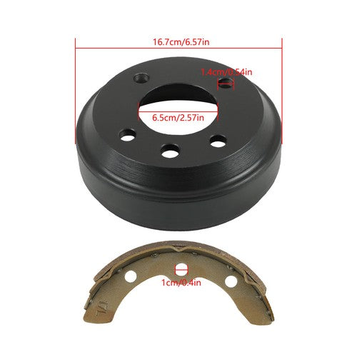 Brake Drums Shoes Kit 1982-1992 For Yamaha G1, G2, G8, G9 Gas/Electric Golf Cart