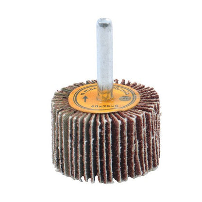 5 Pack 1-1/2" x 1" x 1/4" Shank Mounted Flap Wheels 60 Grit Aluminum Oxide