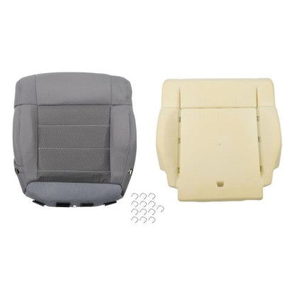 Cloth Passenger Bottom Seat Cover&Foam Cushion Gray For Jeep Wrangler 2007-2012