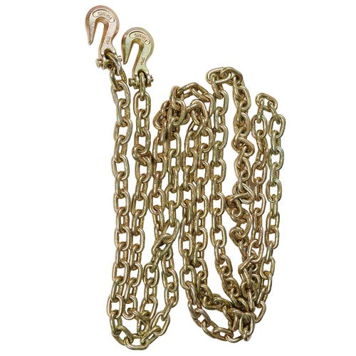 3/8" 20' G70 Tow Chain Tie Down Binder With Grade 70 Hooks New
