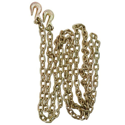 3/8" 20' G70 Tow Chain Tie Down Binder With Grade 70 Hooks New