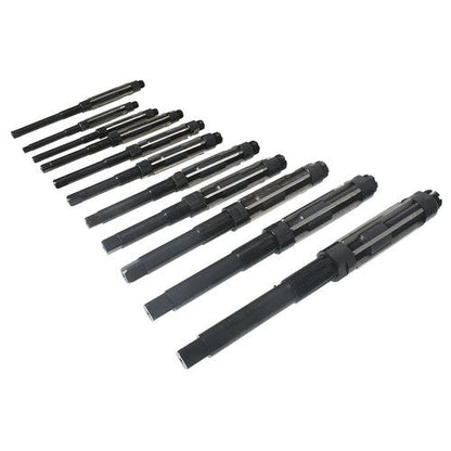 Adjustable 11Pcs Hand Reamers A-K, H4-H14, 15/32 to 1-1/2, HSS 6 Blades