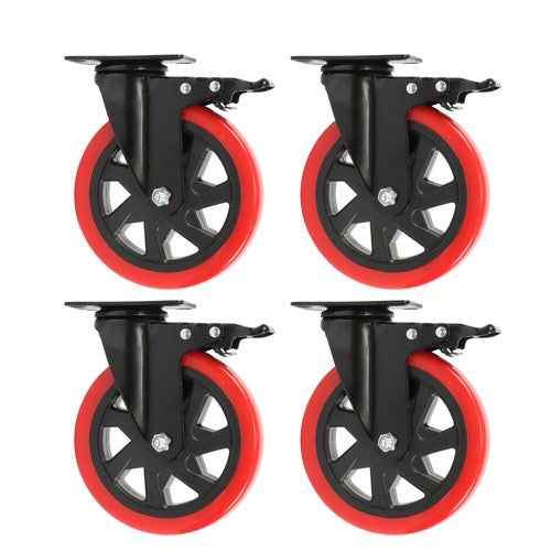 Caster Wheels, Heavy Duty 6 Inch Casters Set of 4, Locking Swivel Casters Wheels