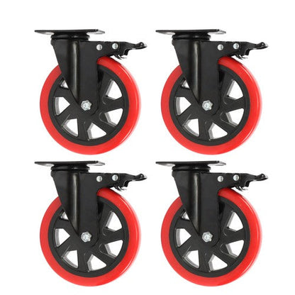 Caster Wheels, Heavy Duty 6 Inch Casters Set of 4, Locking Swivel Casters Wheels