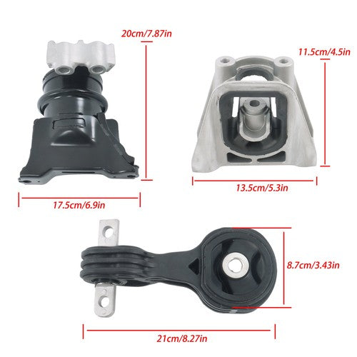 3x Engine Motor & Transmission Mount For Honda Civic 2006-2011 L4 1.3L SOHC New