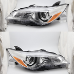 Projector Headlight Assembly Chrome LH RH for 2015-2017 for Toyota Camry