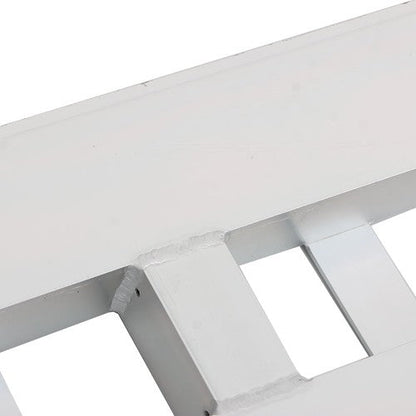1 Pair 6063 Aluminum Silver 84" × 14" Ramps 6000Lbs Car Trailer Truck Hook End