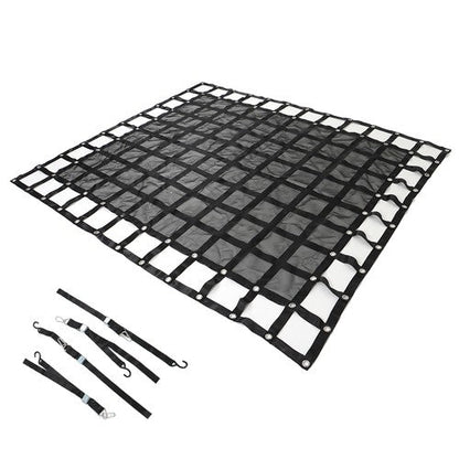Heavy Duty Cargo Net For Pickup Trucks W/ Cam Buckles & S-Hooks 6.75' x 8' FT
