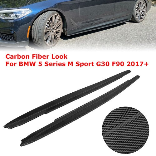 Carbon Fiber Color Side Skirts Extension for BMW 5 Series G30 G31 F90 M5 2017