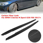 Carbon Fiber Color Side Skirts Extension for BMW 5 Series G30 G31 F90 M5 2017