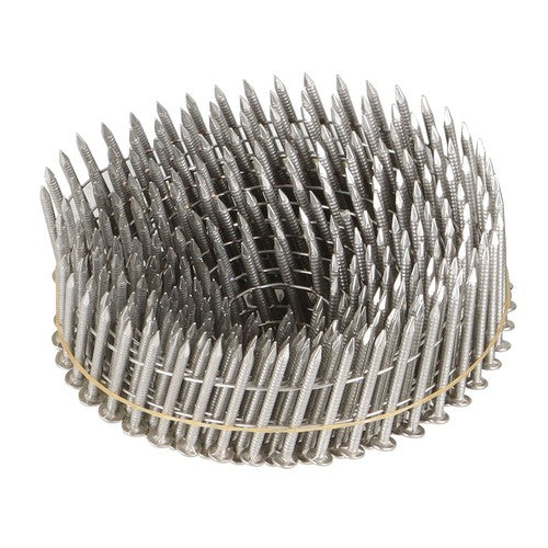 15 Degree Wire Coil 1-1/4 ×.09 Ring Shank Stainless Steel Siding Nails 1200Pcs