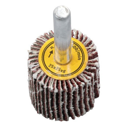 5 Pack 1" x 1" x 1/4" Shank Mounted Flap Wheels 80 Grit Aluminum Oxide