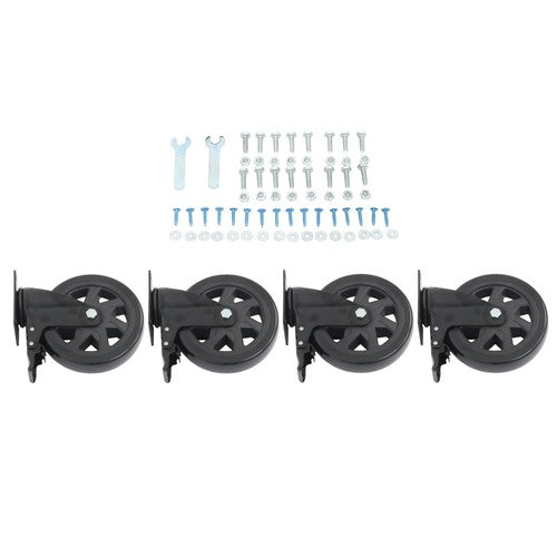 4 × 6" Heavy Duty Caster 360° steering Black W/Brake Quiet, Smooth