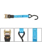 Ratchet Strap 6 Pcs+Polyester 566lbs Fracture Strength 1700lbs 1in*20ft S Hooks