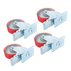 4 Inch Heavy Duty Casters, Swivel Caster Wheels with Brake, Polyurethane