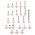 1600PCS of M6 M4 M5 Heavy Duty Nuts Flat and Bolts & Lock Washers Assortment Kit