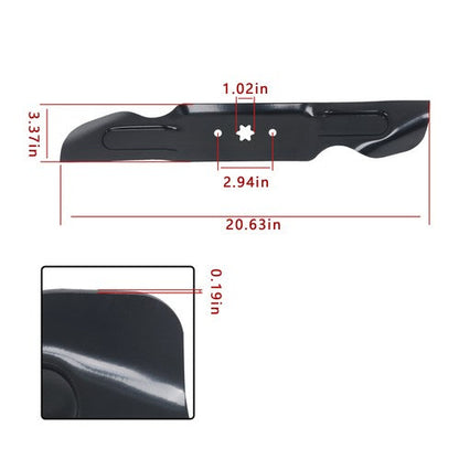 3 Pack Blade 742P05620 742-05620 490-110-C187 For Cub Cadet Ultima ZT2 60 Inch