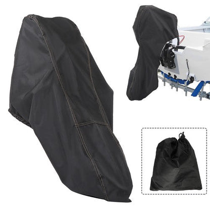 600D Full Waterproof 175-225hp Outboard Engine Covers Black Boat Motor Covers